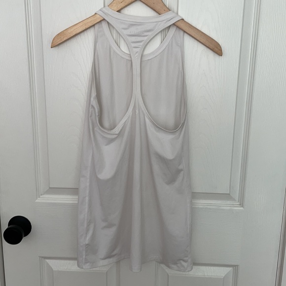 Athleta high neck long racerback white tank - Picture 2 of 6